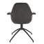 Fauteuil Nikas en similicuir doux gris foncé avec base pivotante noire - ensemble de 1
