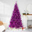 Artificial Tinsel Christmas Tree - Purple-549995499-549995497