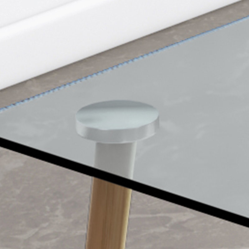 Glass Top Metal Base Credenza Desk