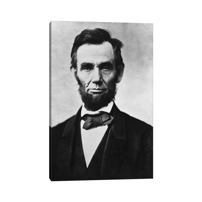 «President Abraham Lincoln» par John Parrot, impression sur toile tendue, H 12 po x l 8 po x P 0,75 po
