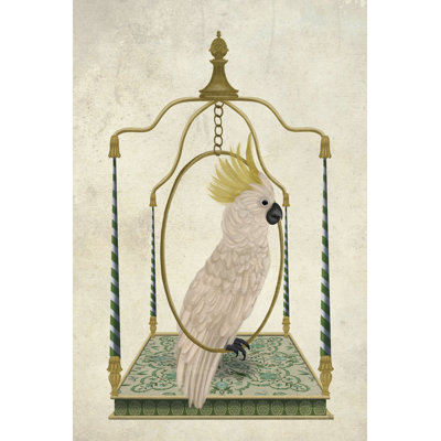 " White Cockatoo On Swing "