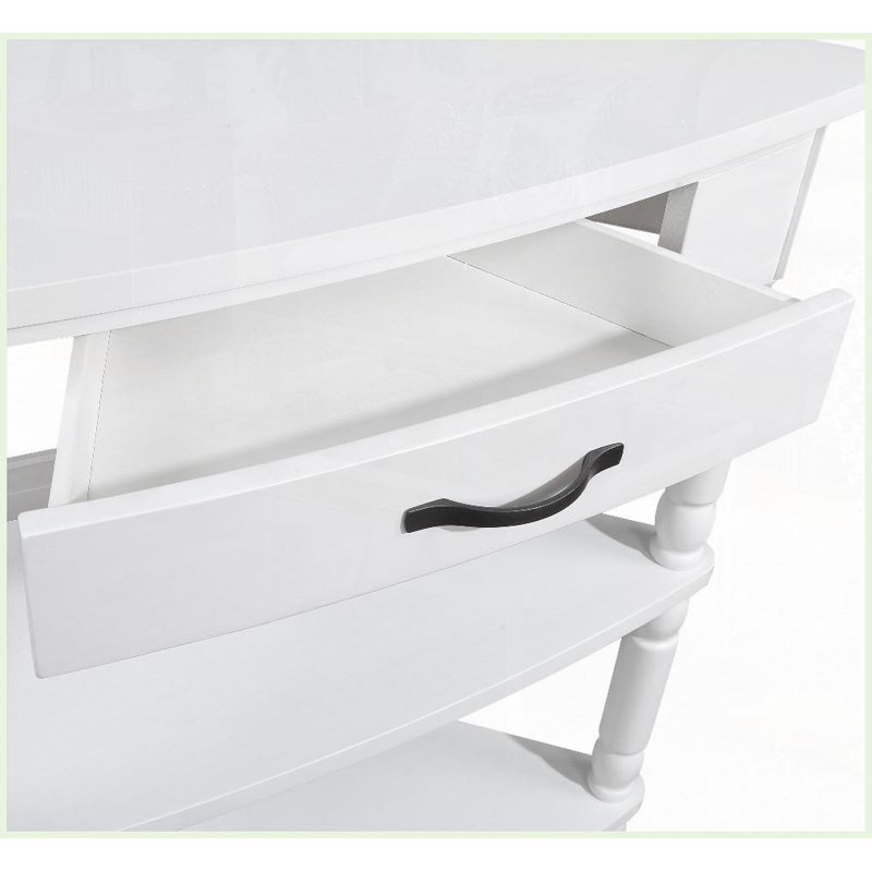 Table basse de coin triangulaire peu encombrante avec pieds en bois massif, plateau imperméable pour petits espaces, Blanc