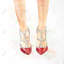 Rouge à talons hauts cloutés - chaussures, salon, impression encadrée-1440989538