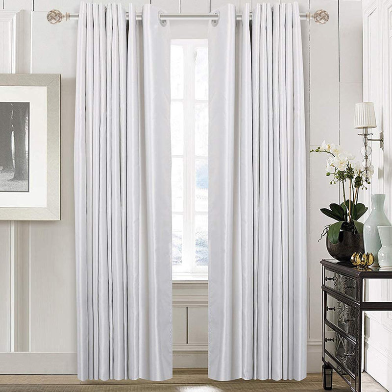 Deanda Adjustable Double Curtain Pole, 213cm - 304cm, White