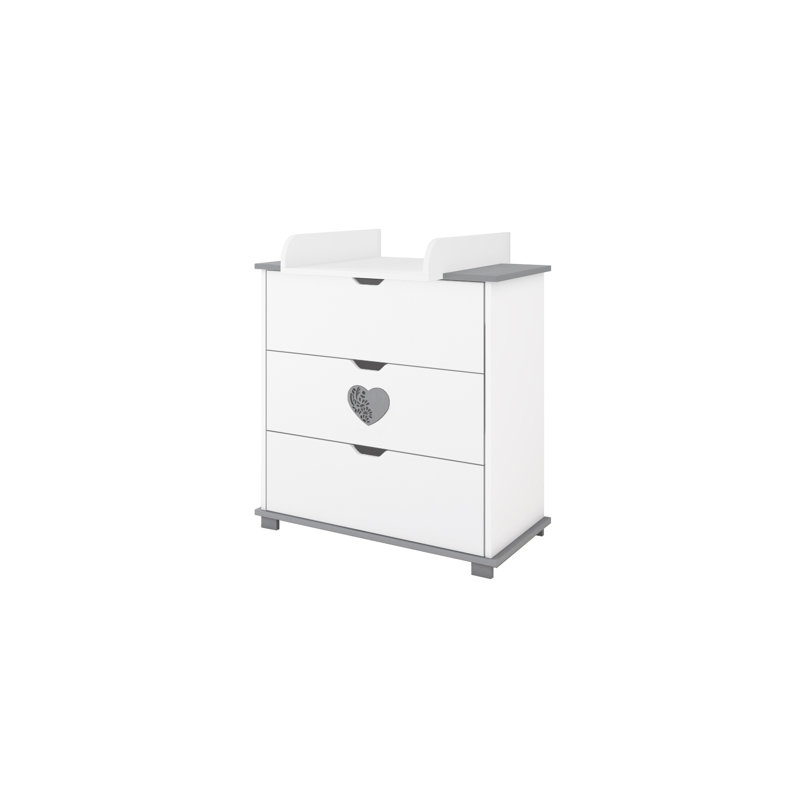 Enriquez Changing Table, White/Grey