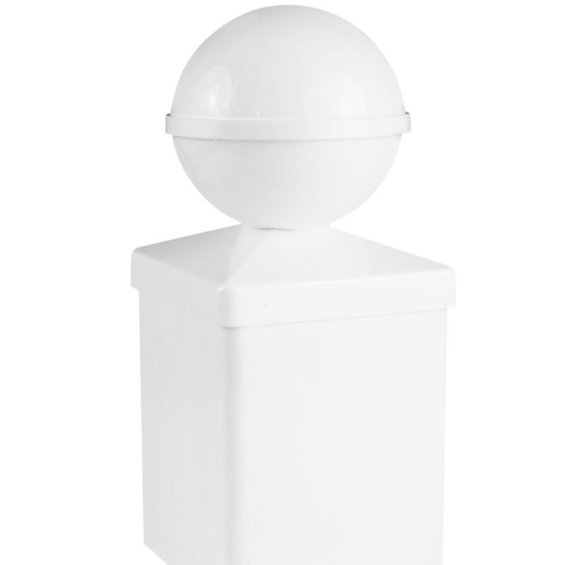 Classy Caps White Vinyl, 5.5" H x 5.25" W x 5.25" D