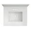 Plan de toilette en quartz blanc de Carrare de 63,5 cm (25 po) avec lavabo et dosseret