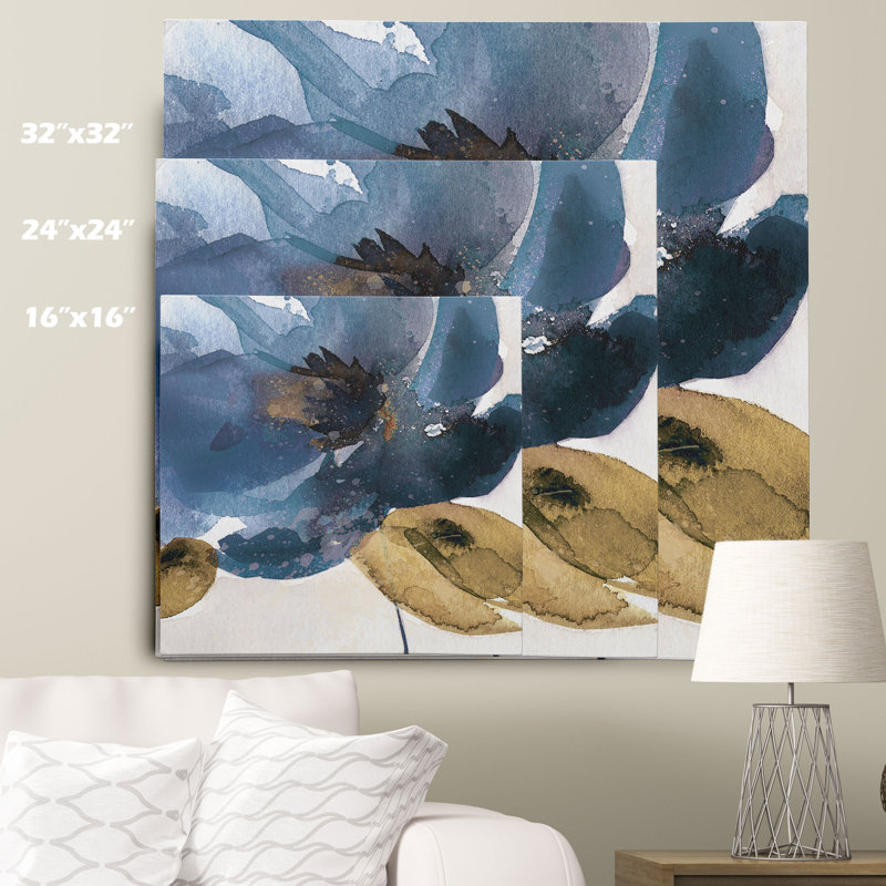 «Blue Note I» par Carol Robinson, reproduction d'art sur toile tendue encadrée, H 32 po x l 32 po x P 1,5 po