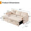 Canapé-lit rembourré 83,3 po avec rangement USB-1488358407