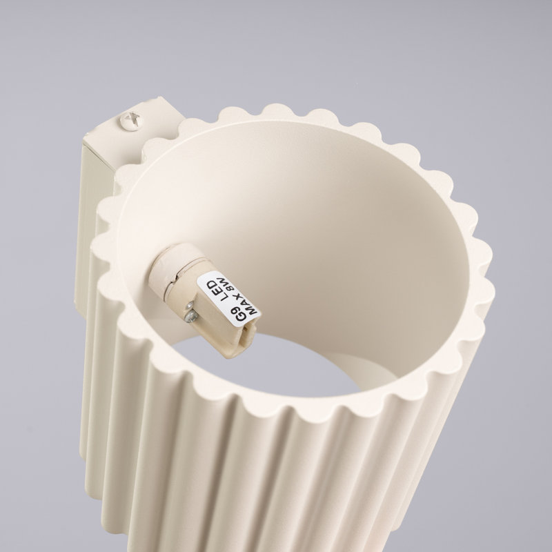 Aura Aluminium Flush Mounted Sconce, 10x12x10 cm, Beige, 1 Light