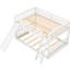 Lit double superposé blanc - Conception fonctionnelle pour votre chambre à coucher avec structure durable