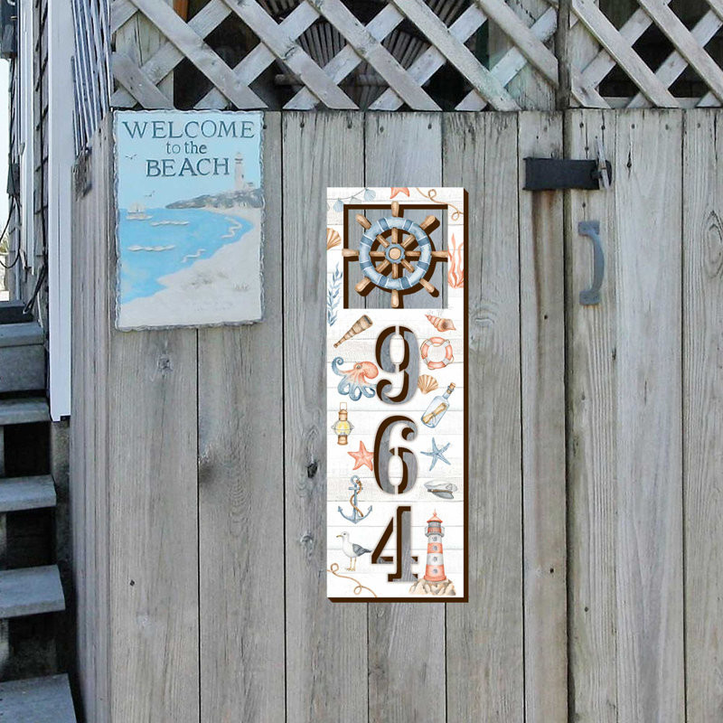 Plaque d'adresse sur 1 ligne Captain Wheel, Oui