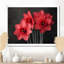 Photo de jonquilles goutte de pluie monochrome noir et rouge - jonquilles murales-51243000-51243001
