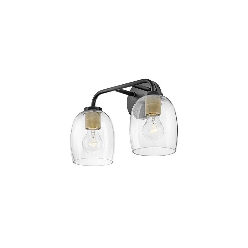Éclairage pour meuble-lavabo à intensité variable 2 lumières Jed, Noir