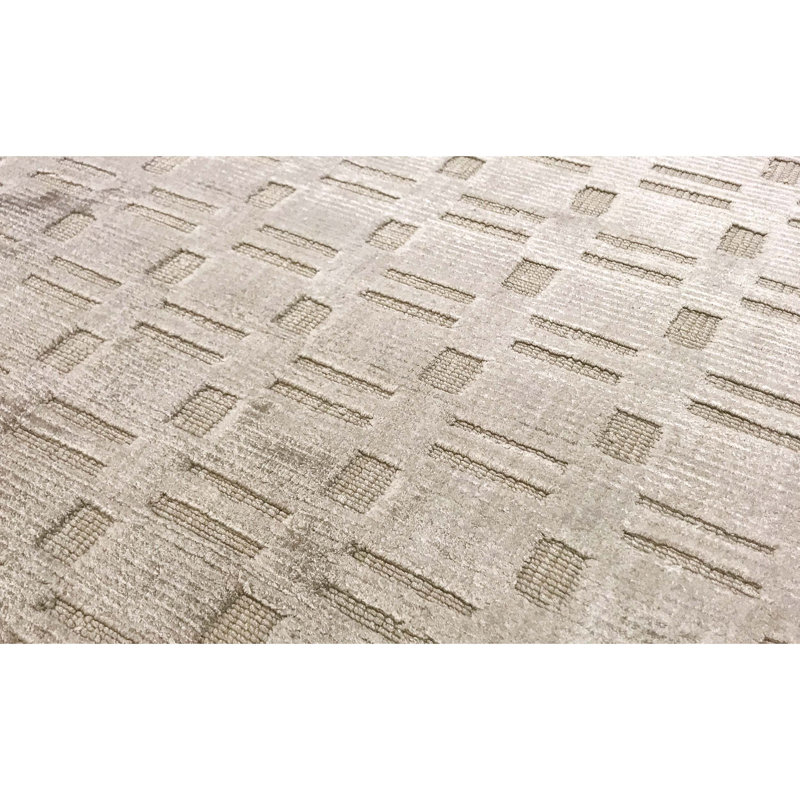Geometric Area Rug in Camel