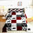 Wild Arrow Antler Queen Comforter Set - Rustic Red Buffalo Plaid Bedding with Pillowcases - Breathable Polyester Patchwork Bedding Comforters