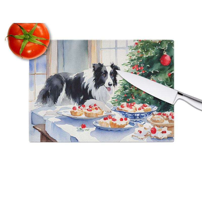 Planche à découper en verre Border Collie