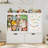 37.4"H Toys Storage Organizer with Stuffed Animal Storage, Magnetic Drawing Board, Cube Storage Cabinet, 2 Movable Drawers, Wooden Kids Bookcases for Bedroom, Playroom, Living Room, White-1322419018