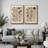 Abstract Botanical "Classic Floral Plant Artwork, Vintage Neutral Kitchen Wall Pictures, Framed Canvas Giclée Print 2 Pieces Wall Art"-91068935-91068939