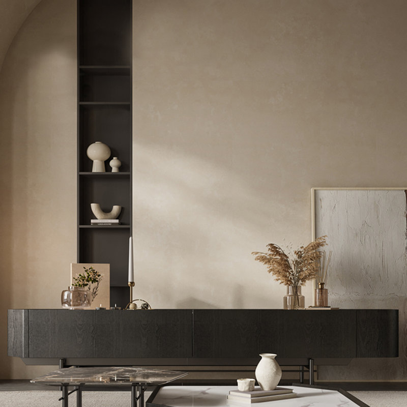Solid wood creative art marble TV cabinet