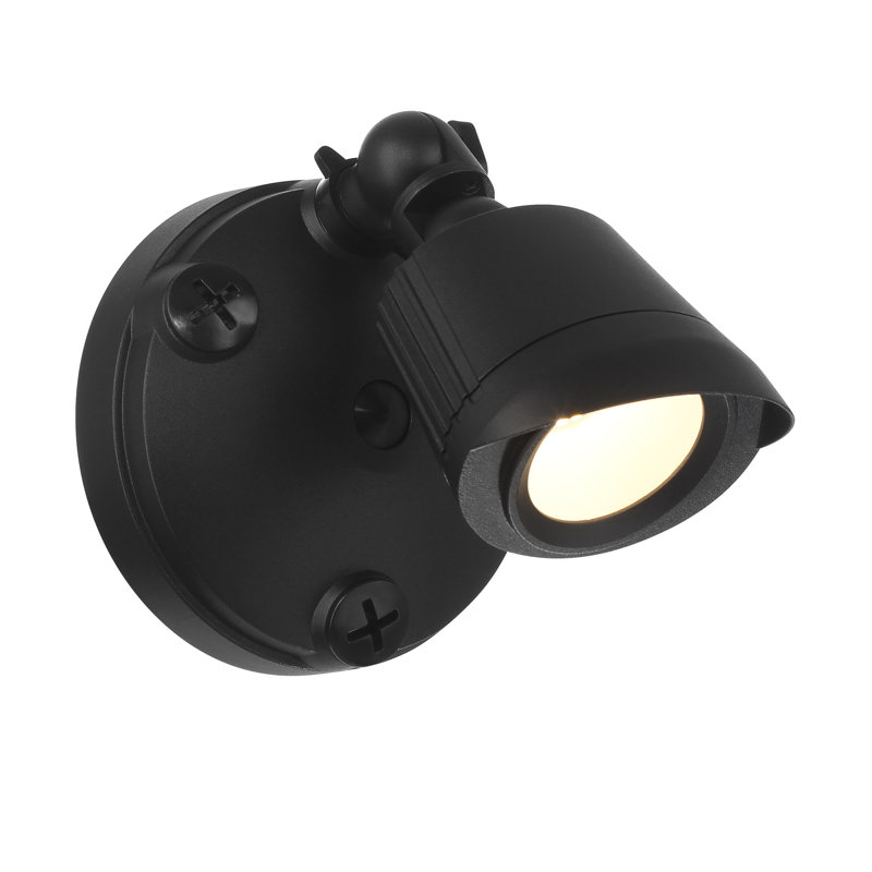 LED Single Flood Light in Black, Black