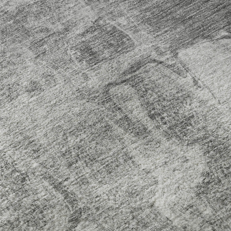 Premium Machine Washable Mayfield AMF2226 Abstract Rug, Gray, 3' x 5'