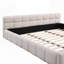 Très grand lit tapissier très grand avec motif damier, lit plateforme avec tête de lit-296951610-296951612