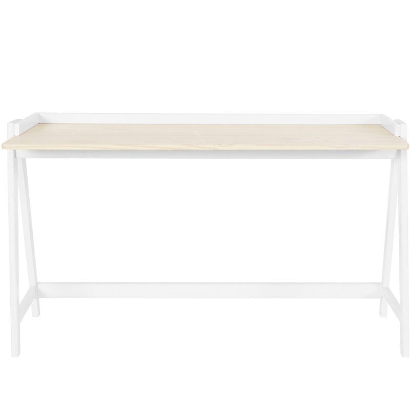 Feray Solid Wood Writing Desk, White