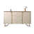 Noyer / beige abricot / or