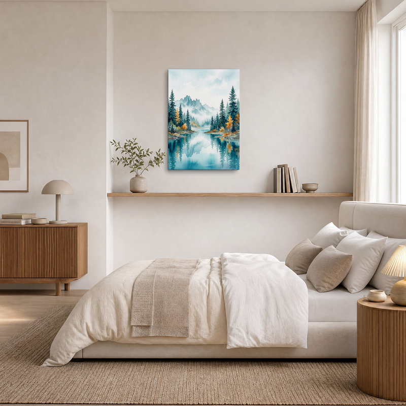 Art mural sur toile Misty Mountain, H 48 po x l 32 po