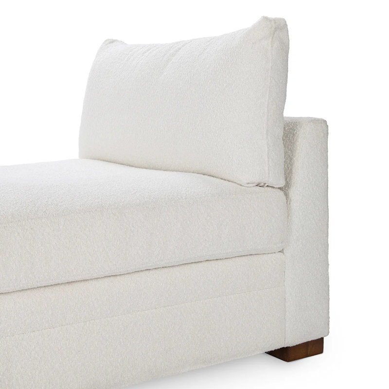 Audrey Upholstered Fabric Daybed, Rise White  Performance Upholstery