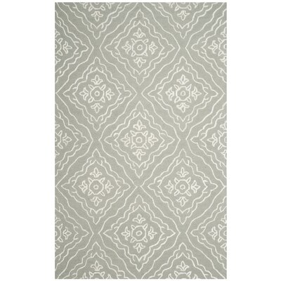 Daire Geometric Handmade Tufted Slate / Ivory Area Rug -  Alcott HillÂ®, 39428EB638A0484396719754A260261F