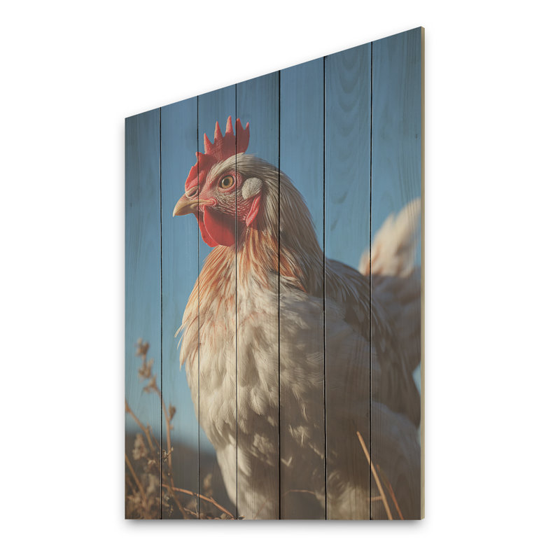Photo de coq - animal de poulet sur bois, H 20 po x l 10 po