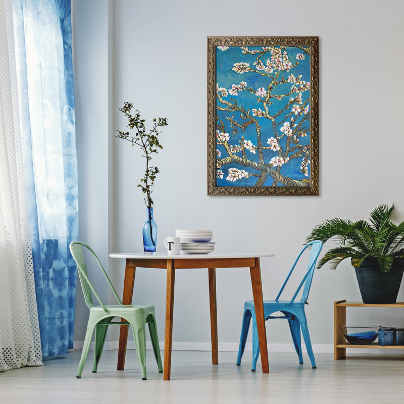 « amande florales » par vincent van gogh-picture cadre, reproduction d’art sur toile, Doré élégant