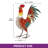 21.5"H Metal Rooster Garden Statue with Ground Stake