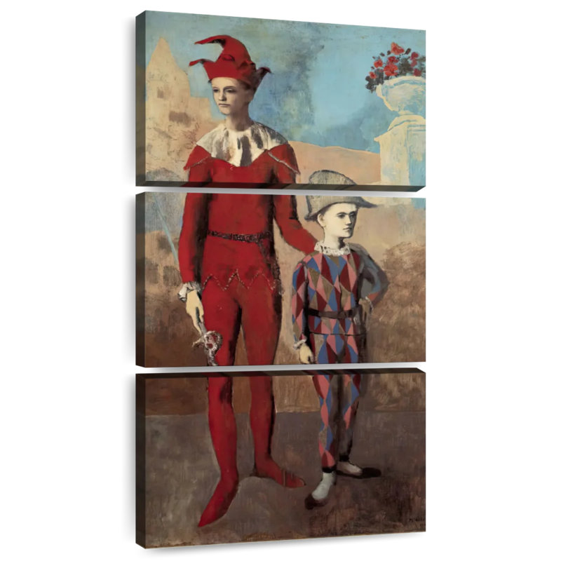 Acrobate et jeune arlequin
