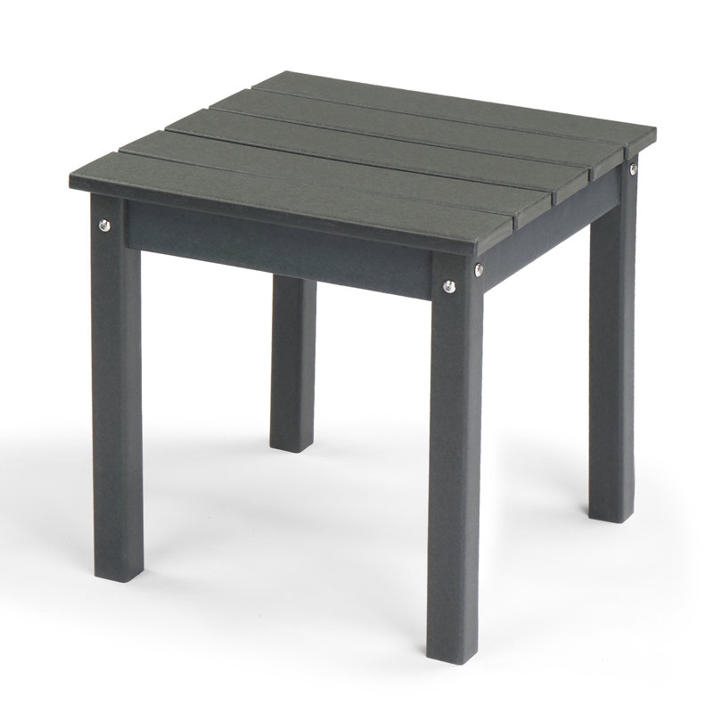 Table d'appoint de patio en PEHD bleu