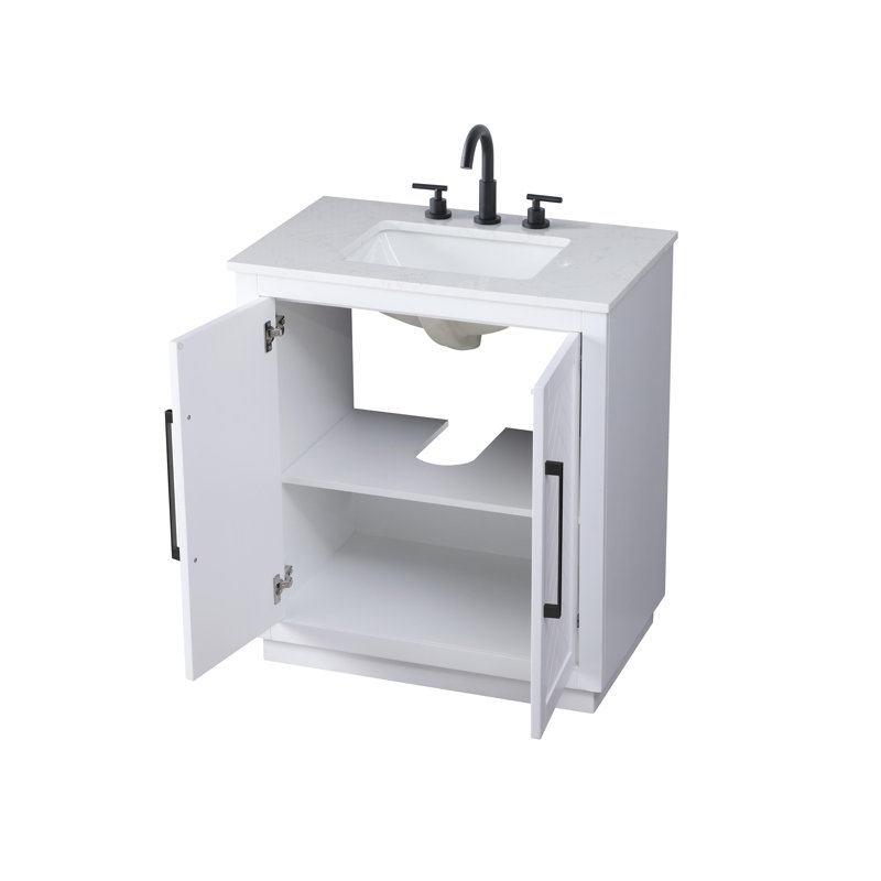 Meuble-lavabo simple 30 po, Blanc