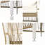 Ensemble de salle à manger en bois d'acacia durable avec 6 chaises en rotin pour l'extérieur et l'intérieur-1559902930
