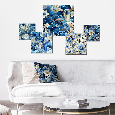 Spinks - Floral Wall Art Set Of 5