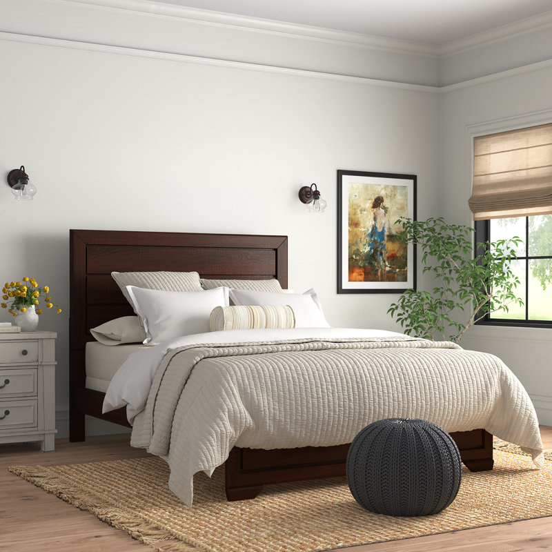 Brookes Wood Queen Panel Bed Dark Cocoa, Queen, Dark Cocoa