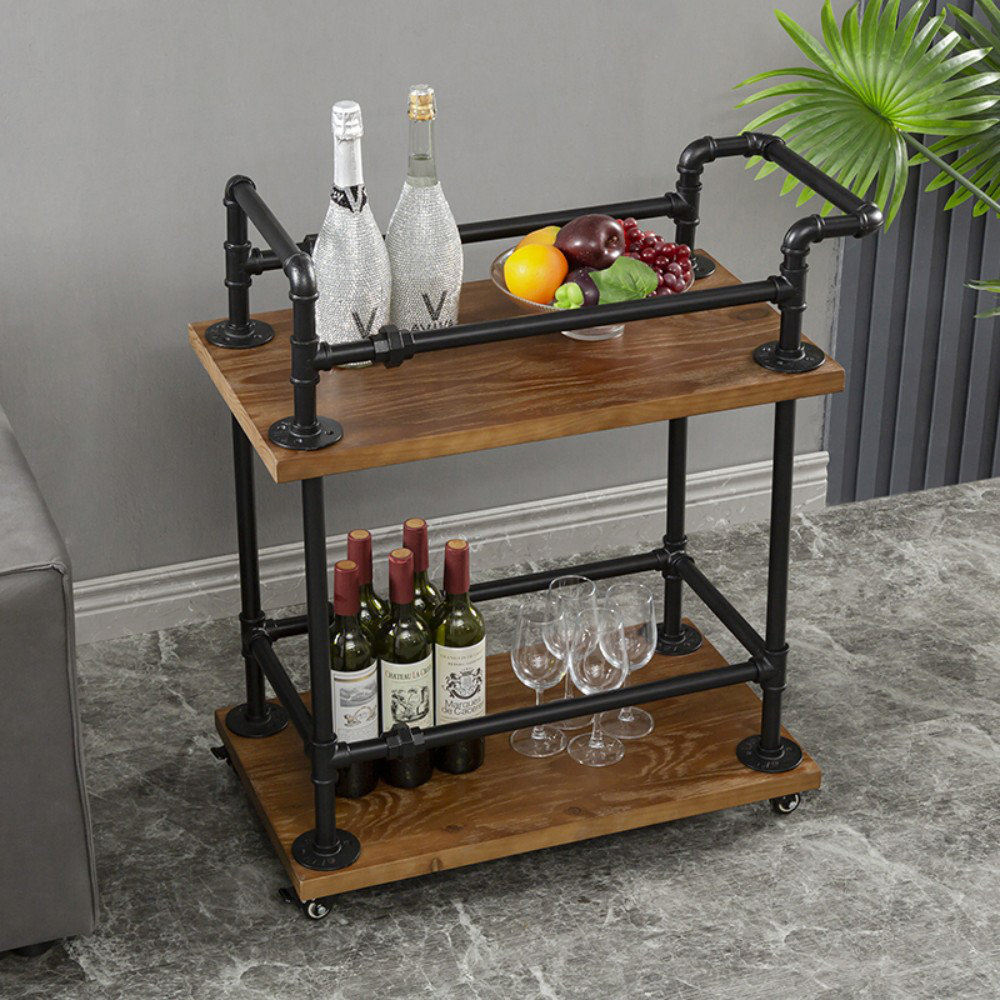 Williston Forge Johannessen Solid Wood Bar Cart | Wayfair