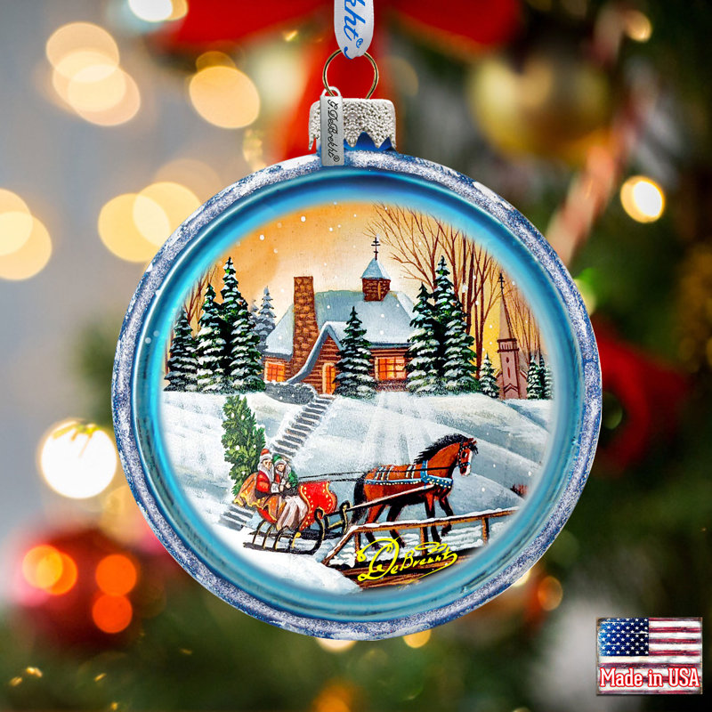 3.5'' Glass Holiday Shaped Ornament