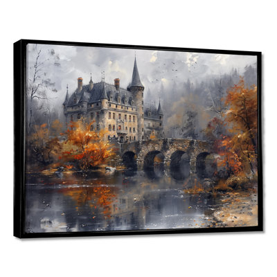  «Beige Orange Autumn Rustic Chateau In Europe II - Chateaus», reproduction d'art