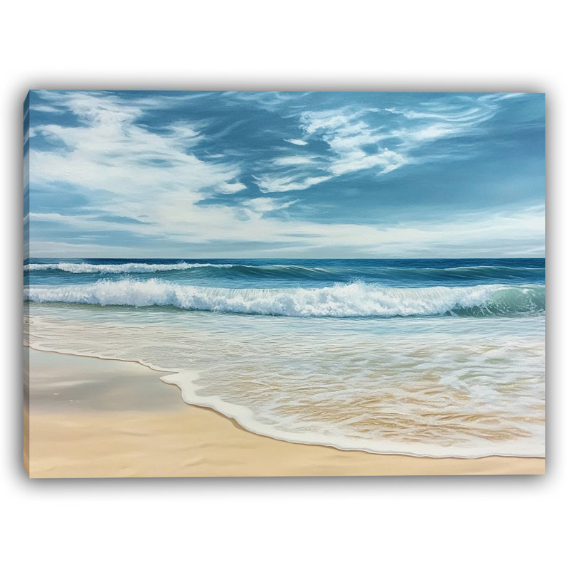 Impression sur toile Ocean Pulse - Dynamic Seashore Wave, H 16 po x l 24 po