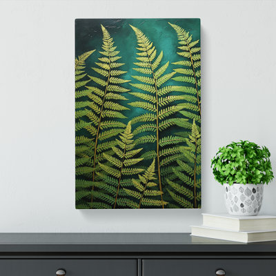 Fern Leaf Informel - Wrapped Canvas