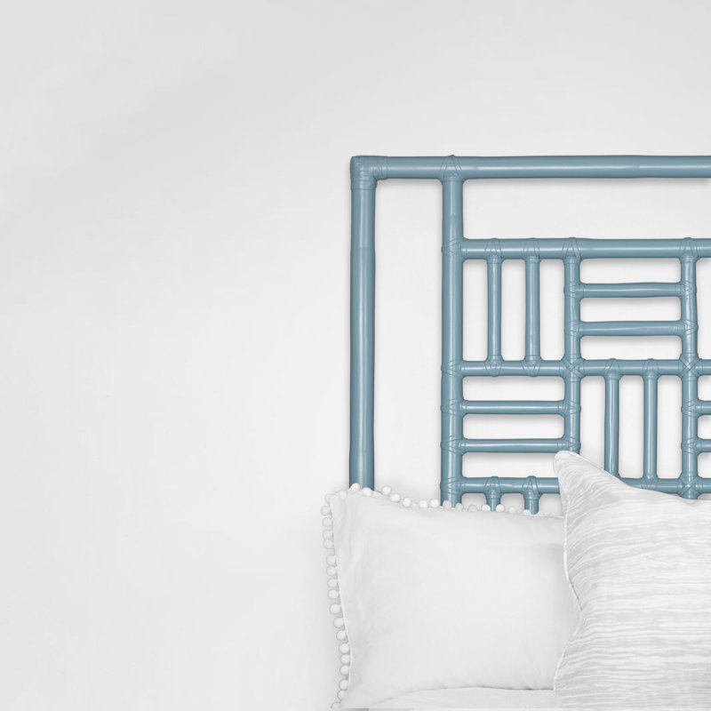 Finn Queen Headboard, Citrus Orange, Pool Blue, King