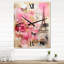Horloge murale rétro rose «Spring in Paris»-99639686
