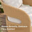 Fauteuil de jardin en osier avec coussins