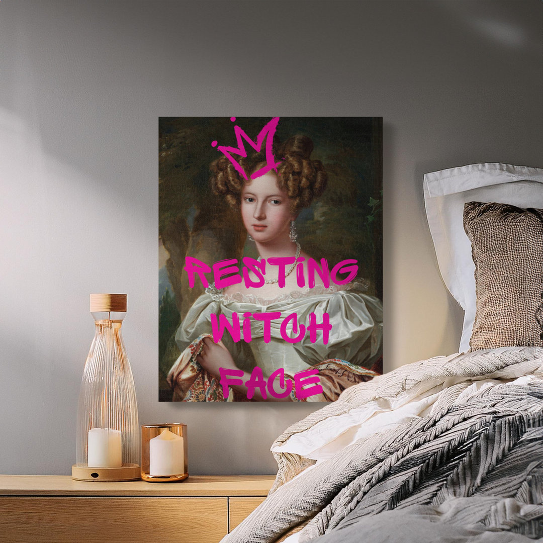 Resting Witch Face Canvas Wall Art